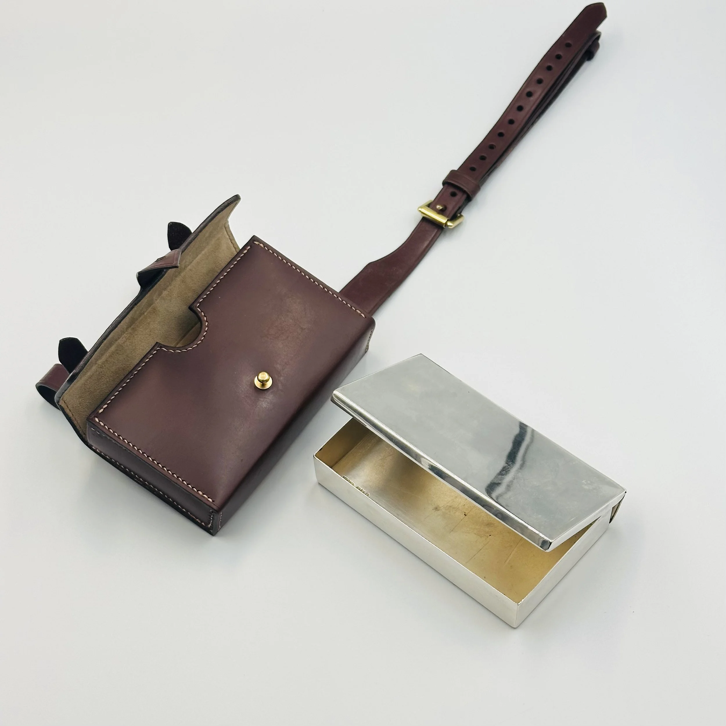 Cased Victorian Sterling Silver Sandwich Box