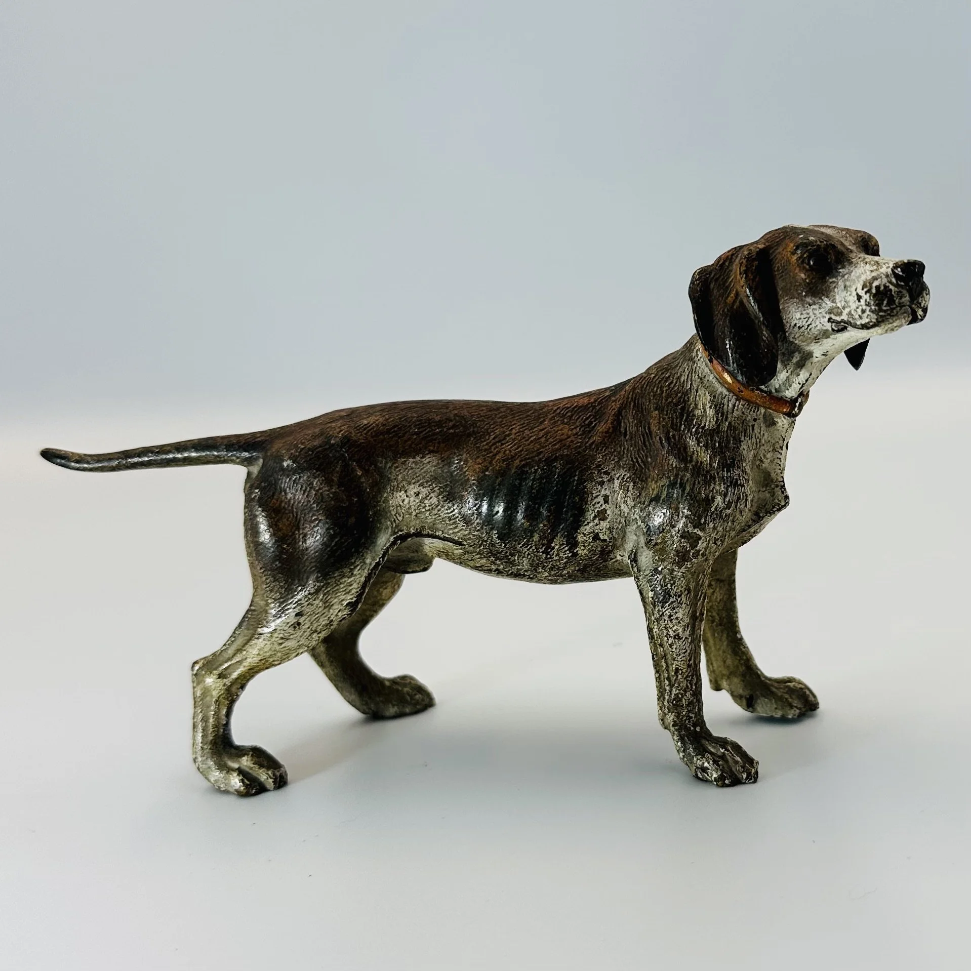 Large Finely Cast and Cold Painted Hound