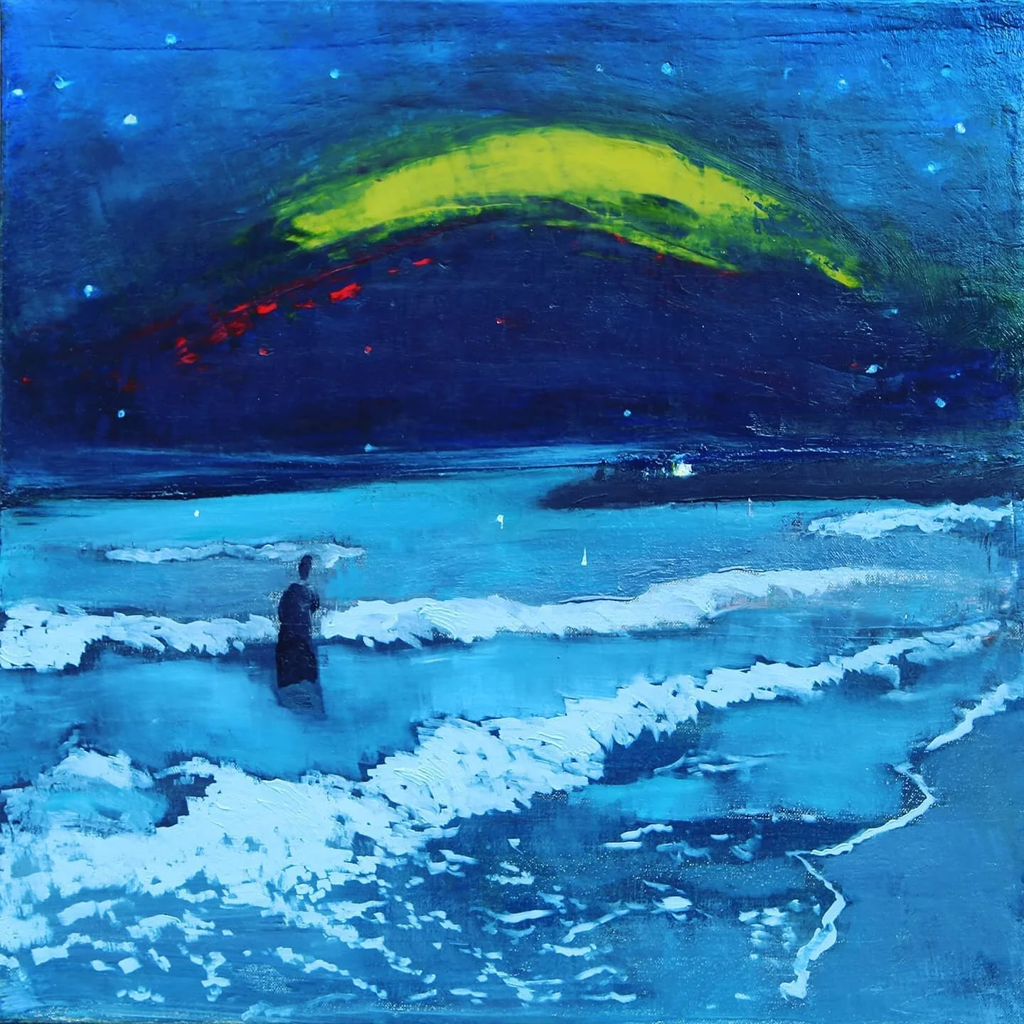 The painting for the cover of my  album "The Buffalo Dance". 
. 
It was painted by singer songwriter Ian Felice after his brother Simone Felice, (co-producer of the album) played him some songs and we asked if he would be willing to do it.
