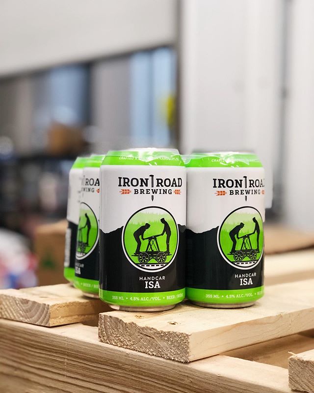 We have ✌️of our beers in 6-packs, our Locomotive Lager and this tasty, hoppy treat, our Handcar ISA. Find it at the brewery and at our regional retailers 🍻