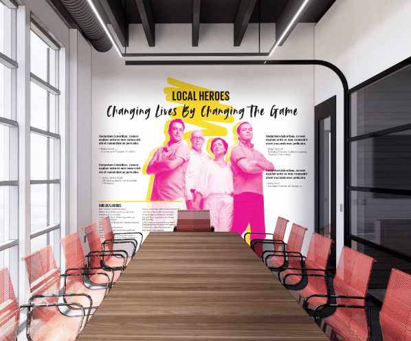 Interior wall graphic design
