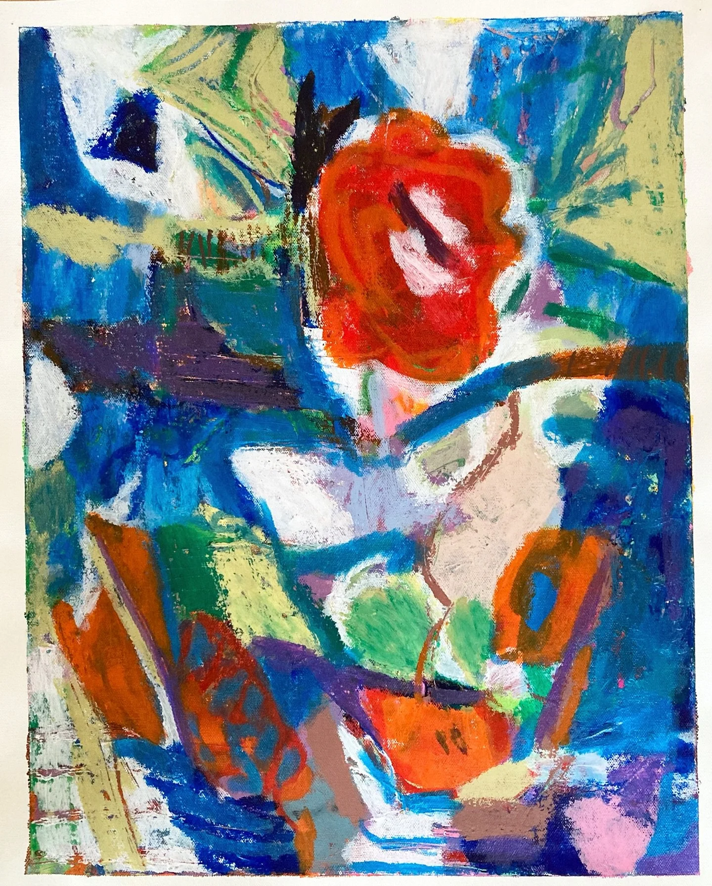 I really am attracted to color and figuration seems to find a way in. Down with that. 

#wfllt #abstractfiguration #abstractart #addingdepth #downwiththat