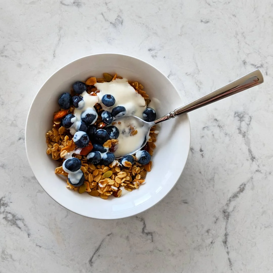 RECIPE: Begging-to-be-topped-with-berries almond ginger granola