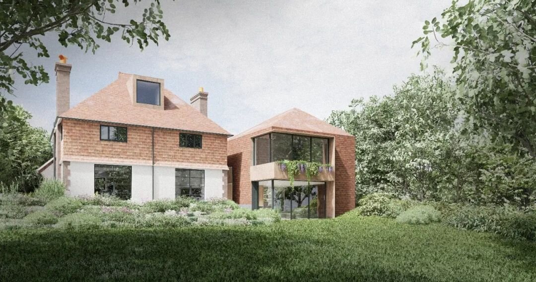 One that got away. 

A frustrating planning policy where we looked to create a respective, stand alone extension to the side of a beautiful, but modest cottage in Surrey. 

Planning advice was that it would have been better to throw a big extension o