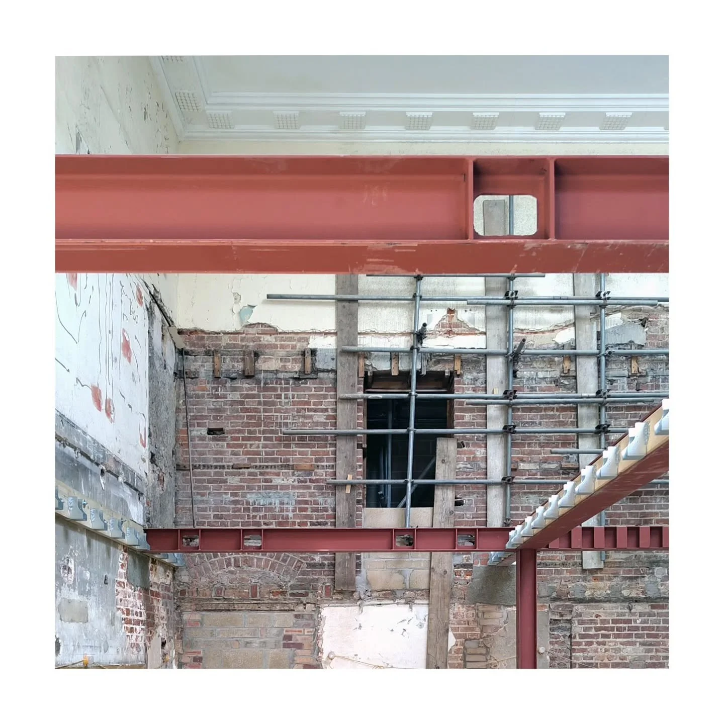 Installation of new steel work complete on our conversion works at the Listed Old Magistrate Courts in Bury St Edmunds. 

Posi-joists ready to install and external works on the south elevation, which includes a number of new windows about to commence