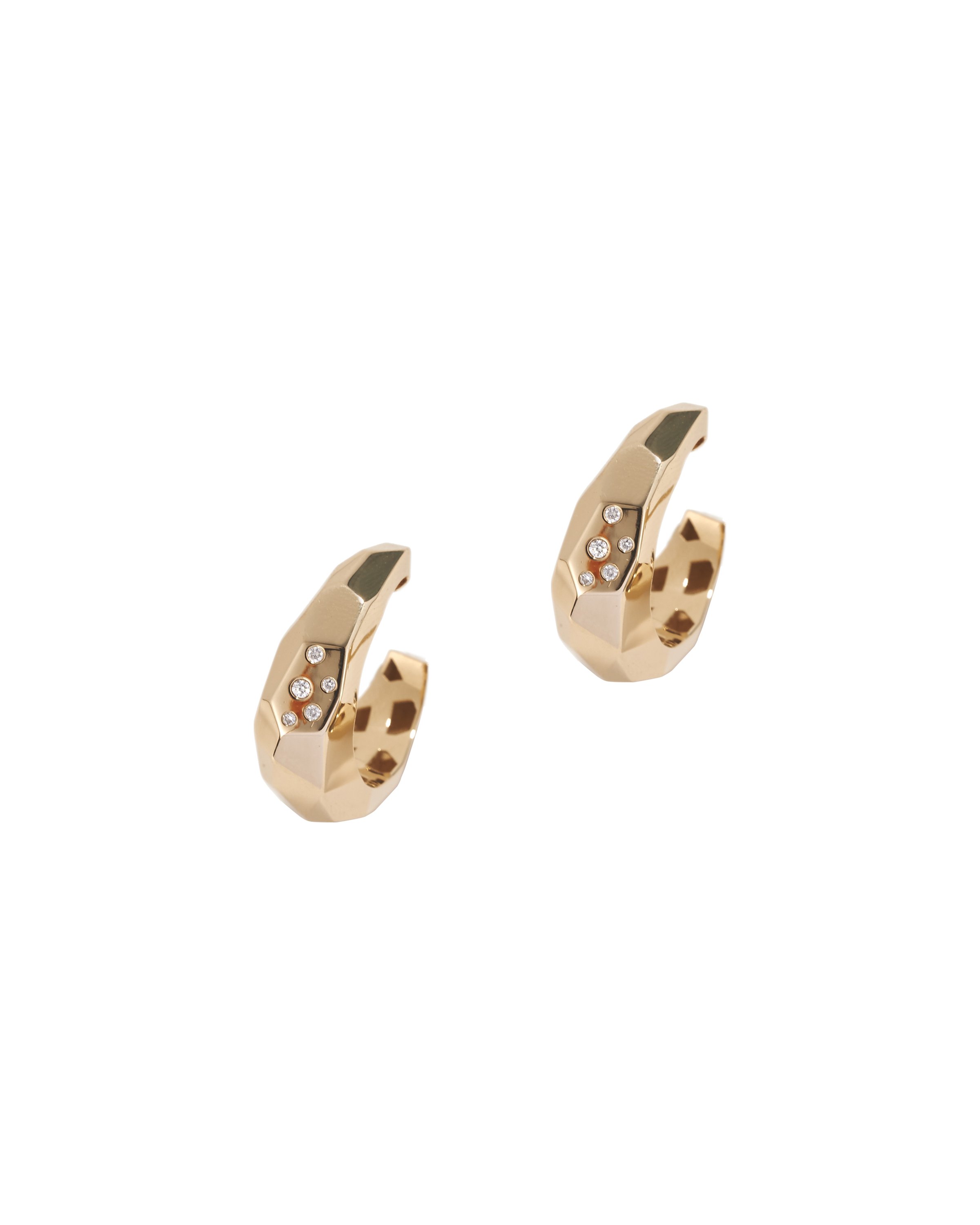 Palm Beach Collection Angular Mini Hoop