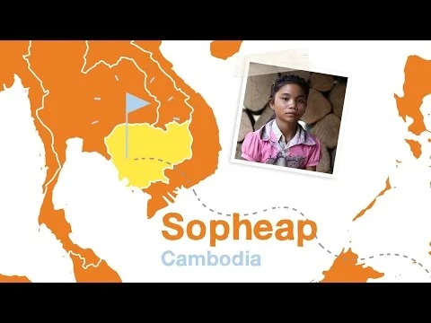 Sopheap in Cambodia dreams of becoming a teacher