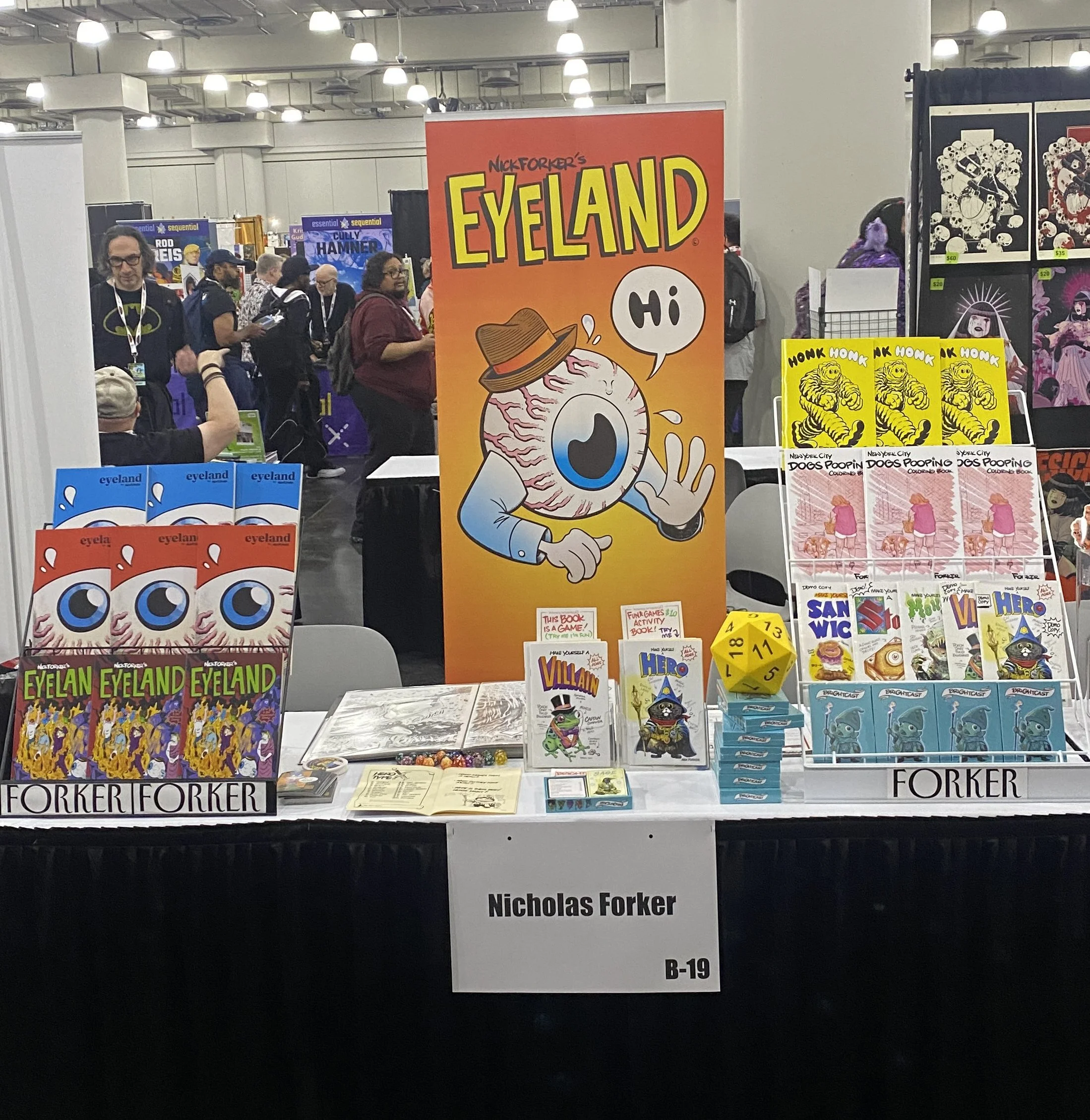 My table set-up at "New York Comic Con" 2025