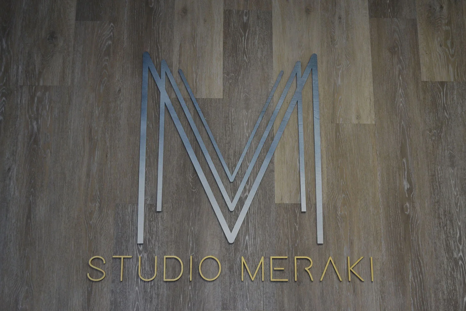 Signage inside the studio