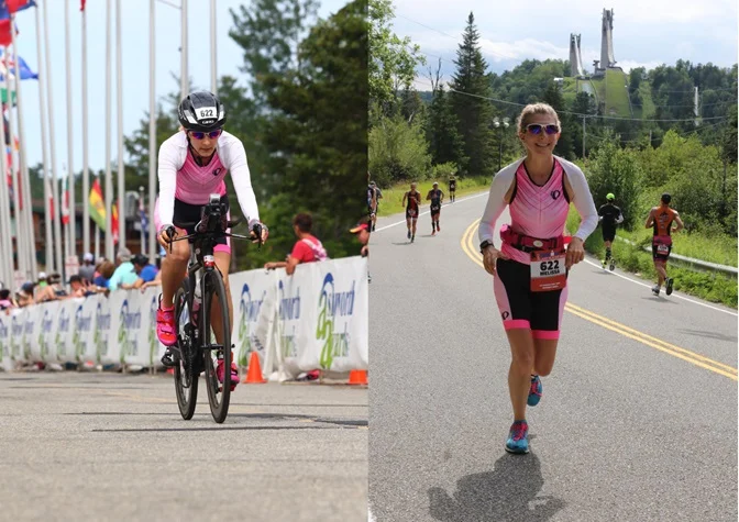 Rocking some Pearl Izumi Tri-fly Carbon Velcro strap bike shoes and speed laces at Ironman Lake Placid 2017