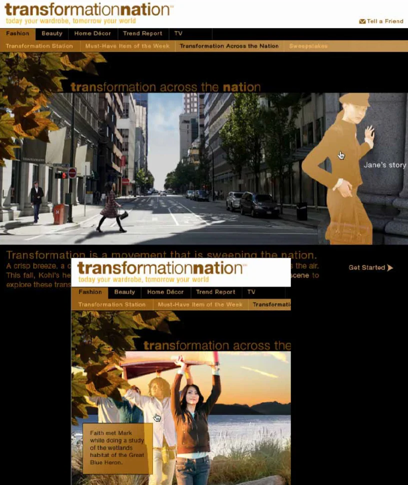 transformation landing page