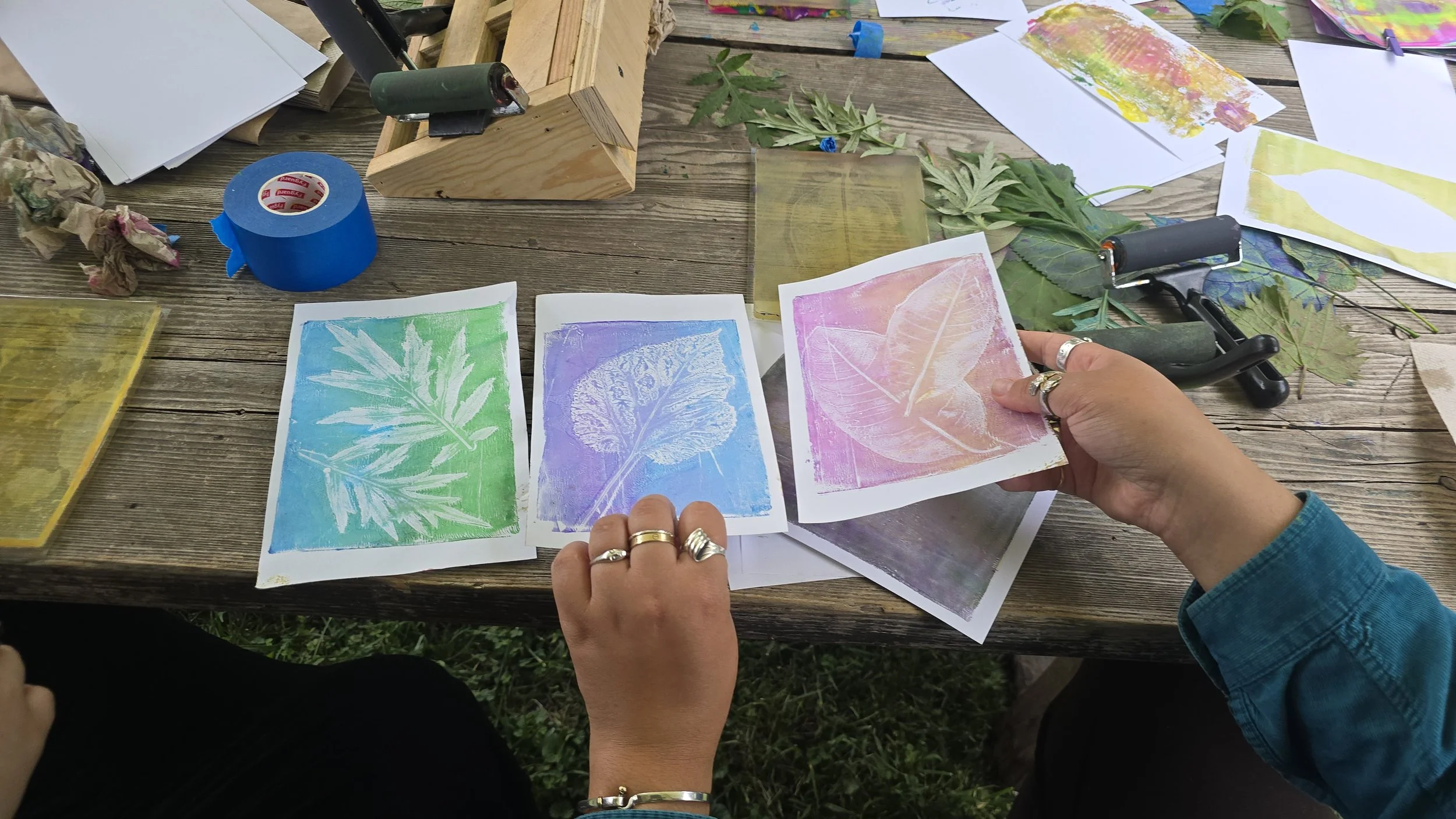 Nature Prints on Gel Pads