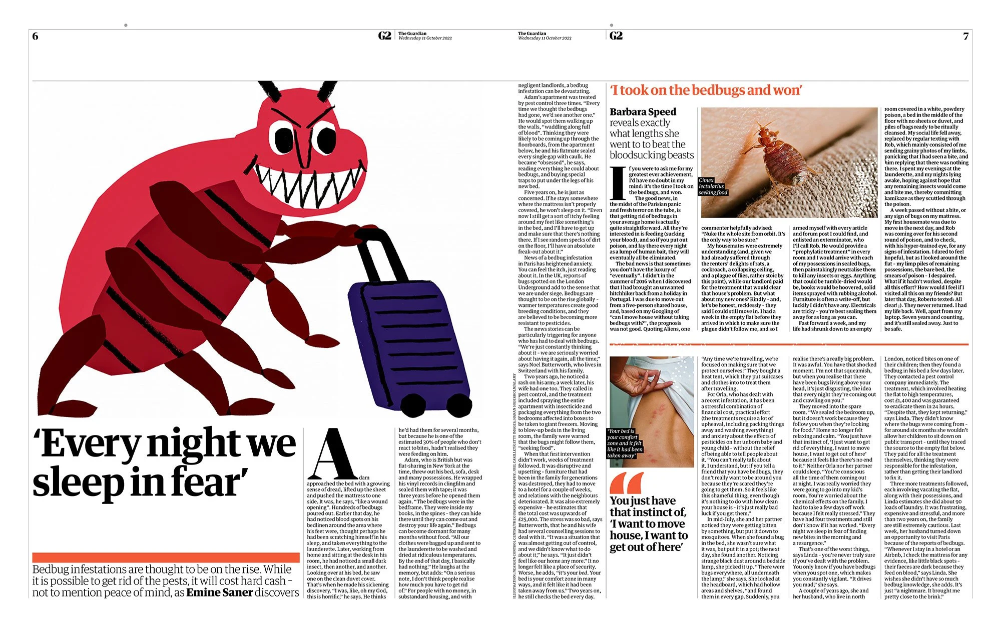 The Guardian G2 Bed Bugs Cover Illustration — Neasden Control Centre