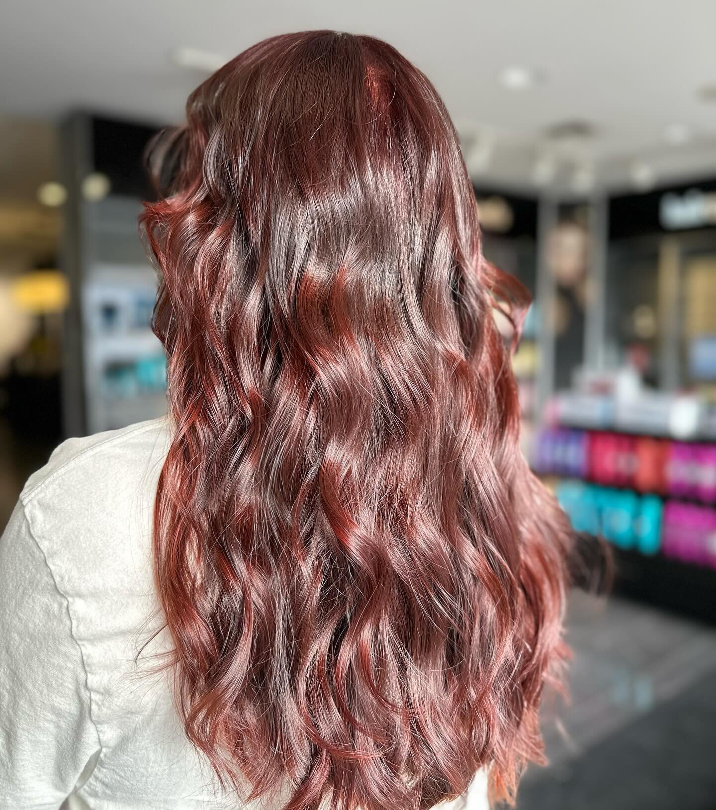 ~ red violet ~ global colour ~ beachy waves ~ shiny ~  #moncton #monctonNB #NB #newbrunswick #explorenb #dieppe #shediac #riverview #monctonhairstylist #newbrunswickhair #newbrunswickstylist #monctonhairsalon #eastcoasthair #supportlocal #atlanticcan