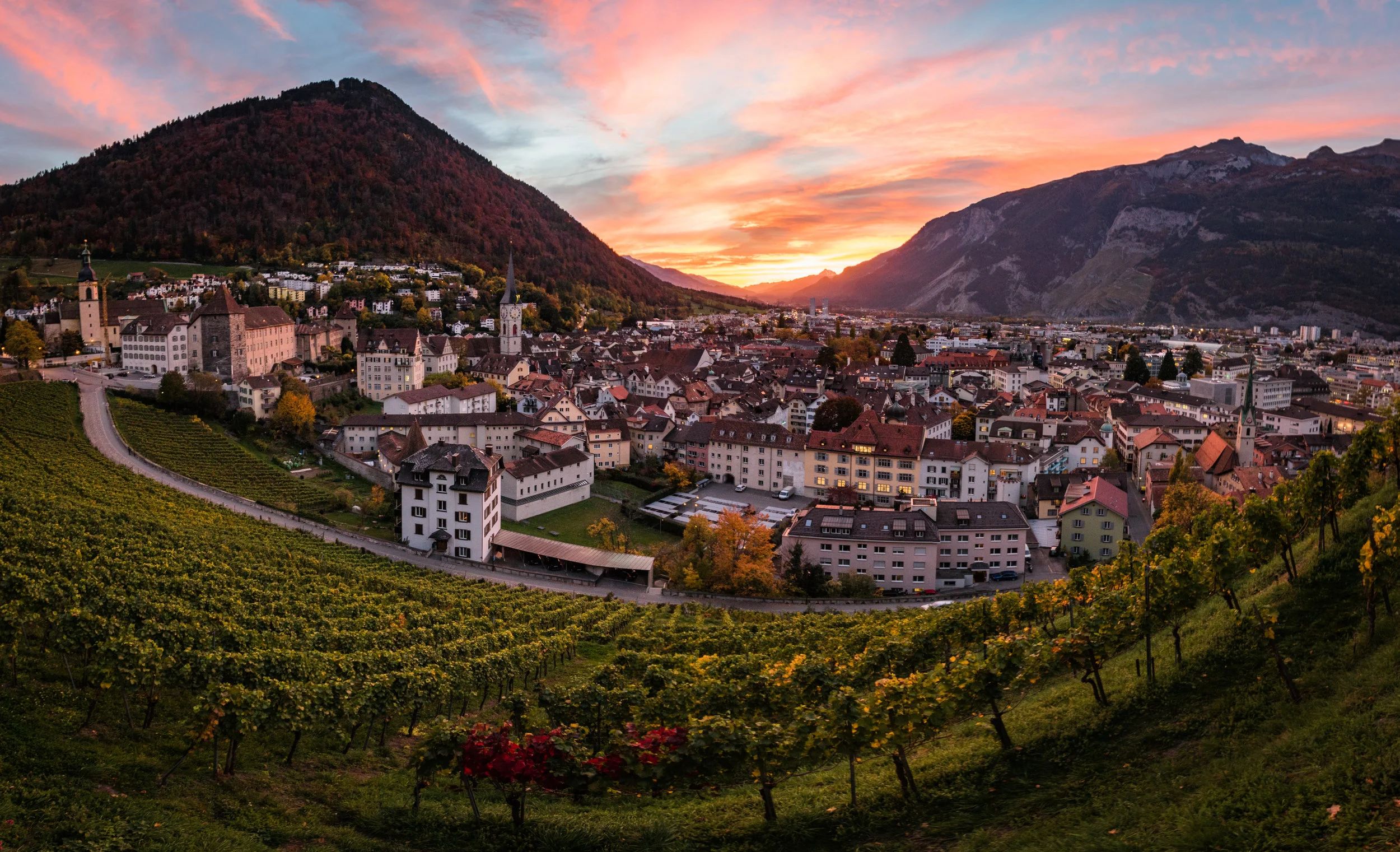Sonnenuntergang Chur