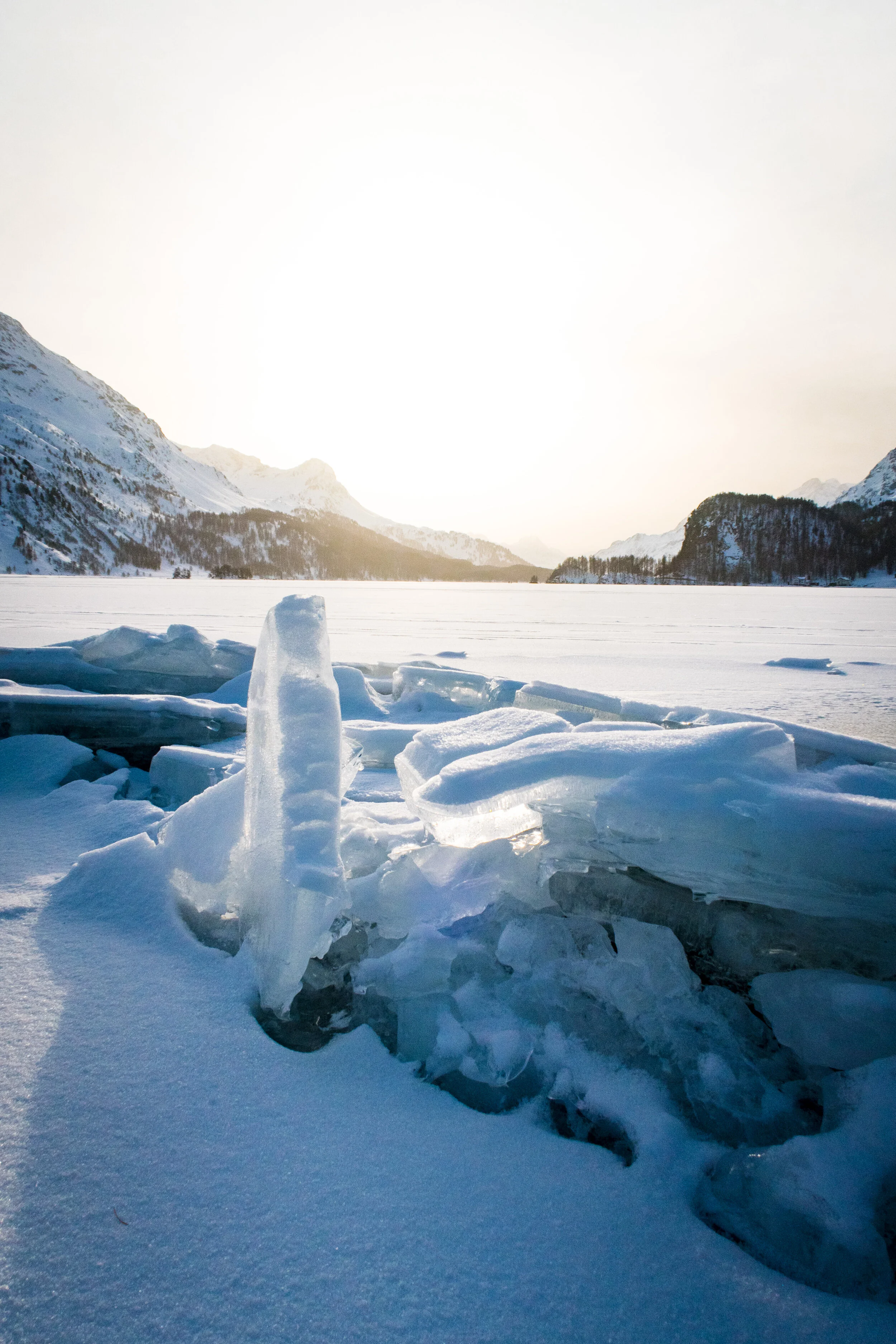 Eis auf dem Silsersee