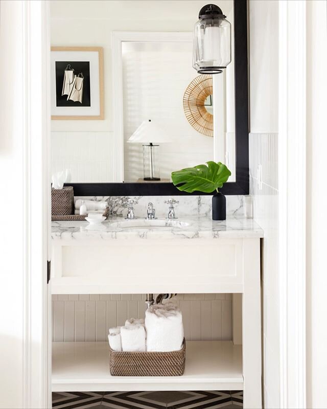 Ready for our #closeup in the #luxe bathrooms in the #suites we designed at a great #hotel in #sunny #Florida. You look great today! // 📸: @macchiaphoto .
.
.
.
Vanities: #custom @bhdmdesign 
Lighting: @visualcomfortco @ralphlaurenhome 
Tile: @walke