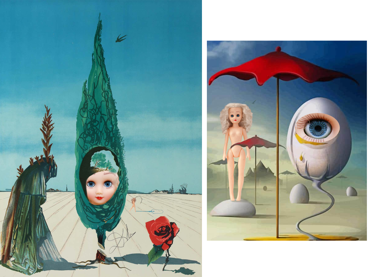 Ginger in Dali's surreal paintings