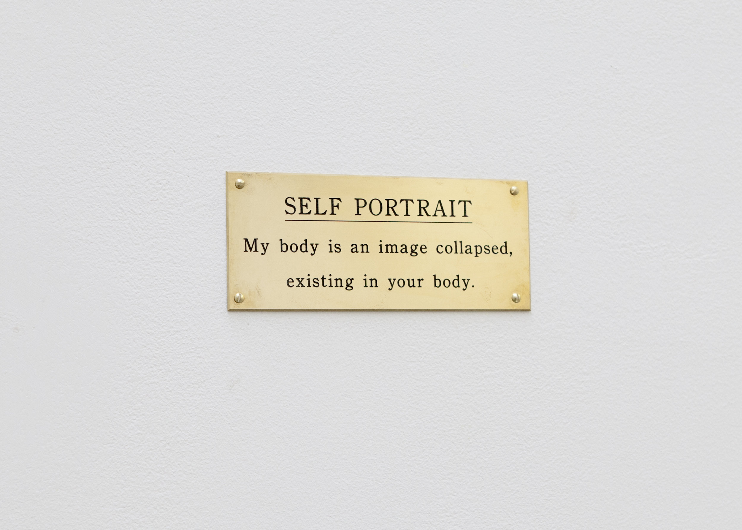 Plaque (Self Portrait)