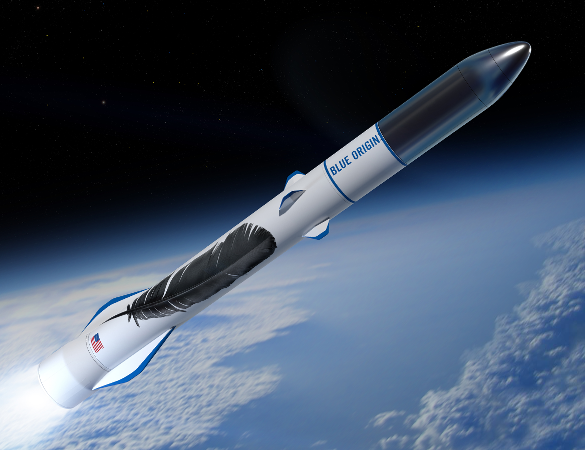 An artist's depiction of Blue Origin's New Glenn rocket. Credit: Blue Origin