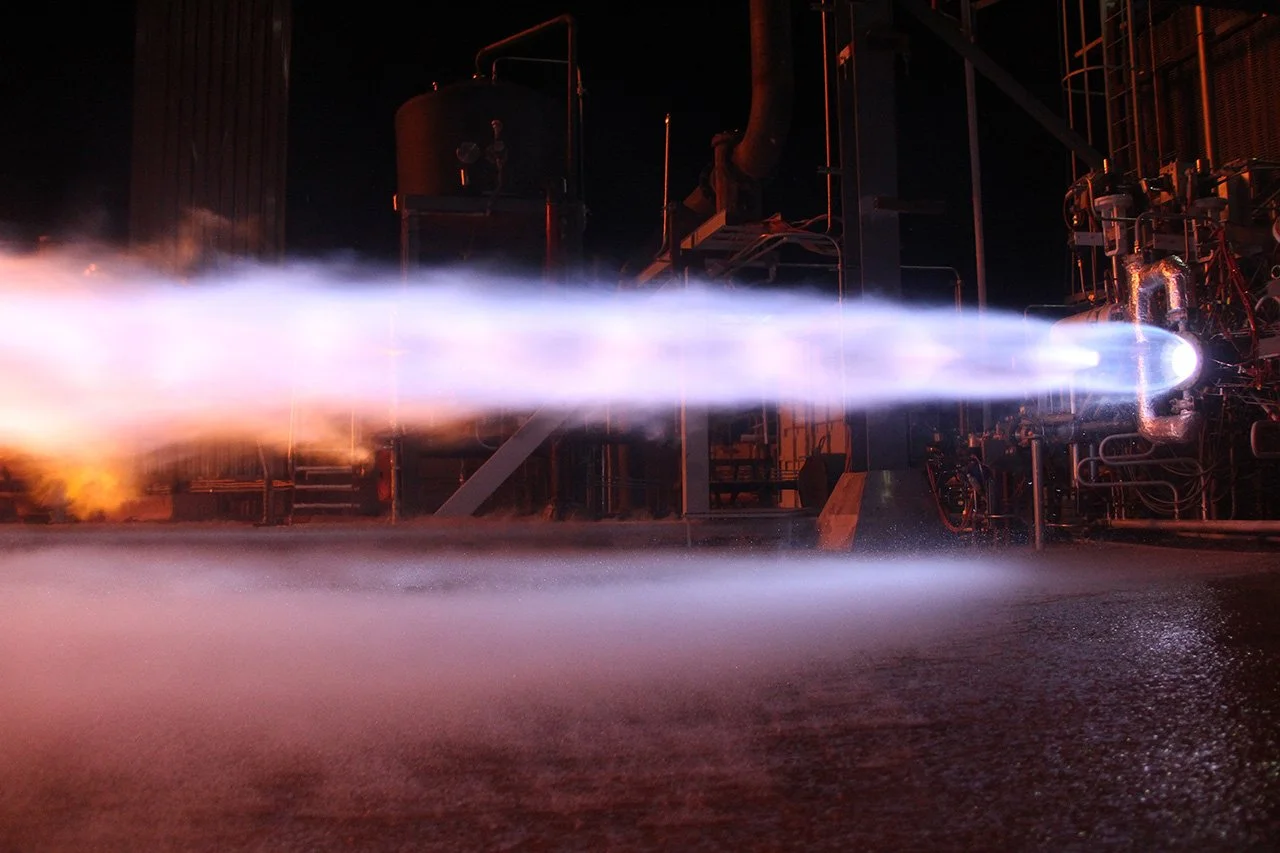 Ground testing of the ULA/Blue Origin powerful BE-4 engine. Photo Credit: Blue Origin