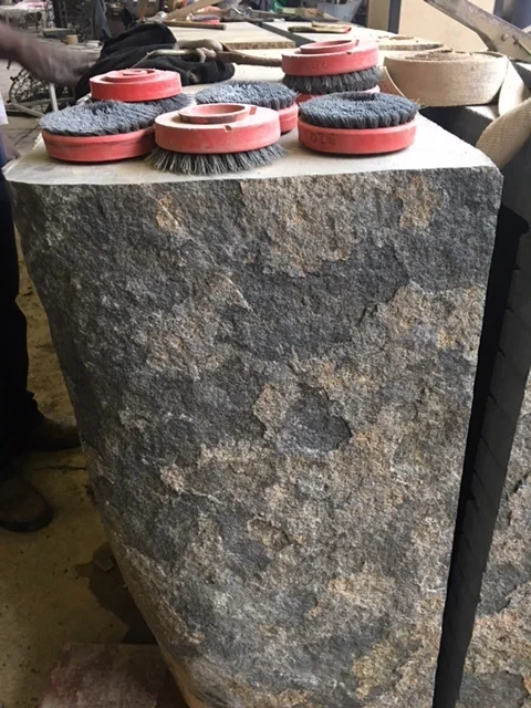  granite being shaped and honed 