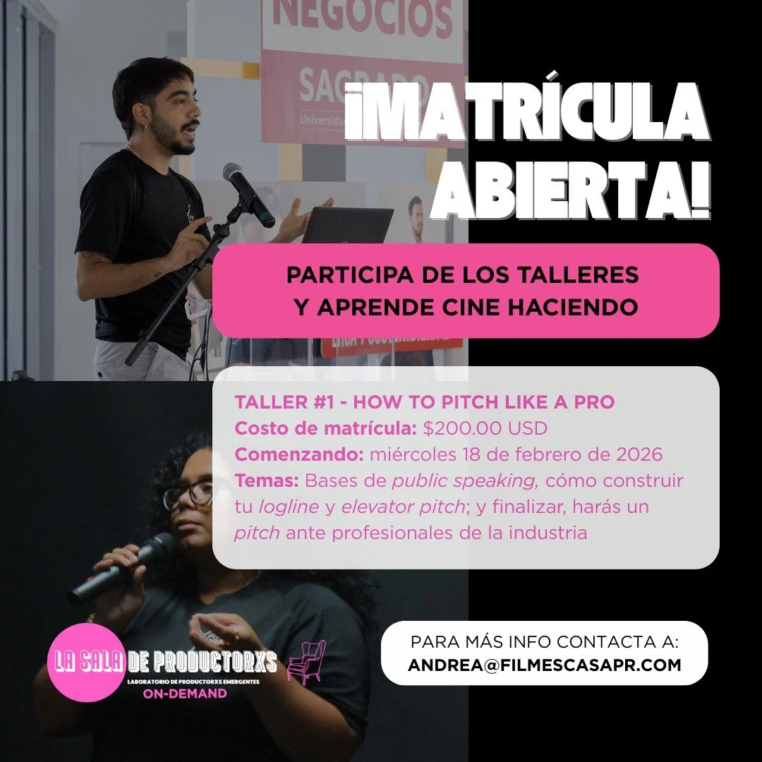 📣 Filmes Casa presenta LA SALA DE PRODUCTORES ON-DEMAND 2026 una serie de talleres pr&aacute;cticos dise&ntilde;ados para quienes quieren hacer cine y necesitan herramientas reales para hacerlo. 

No importa el nivel de experiencia ni el grado acad&