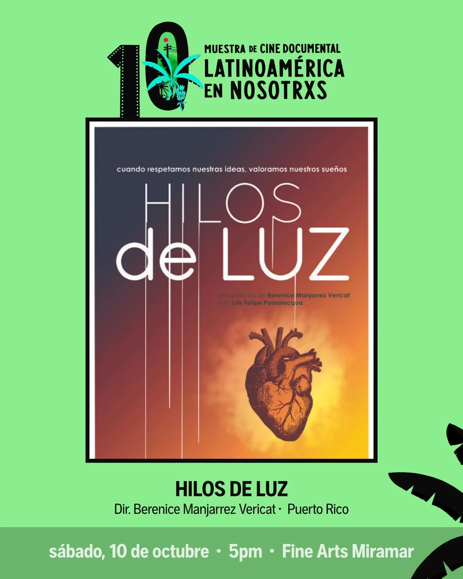 🎬 Hilos de Luz en la 10ma. Muestra 

En el documental HILOS DE LUZ, el escultor ciego Luis Felipe Passalacqua nos gu&iacute;a paso a paso hacia su sensible mundo; &eacute;l y la c&aacute;mara conviven, desde lo profesional hasta lo m&aacute;s &iacut