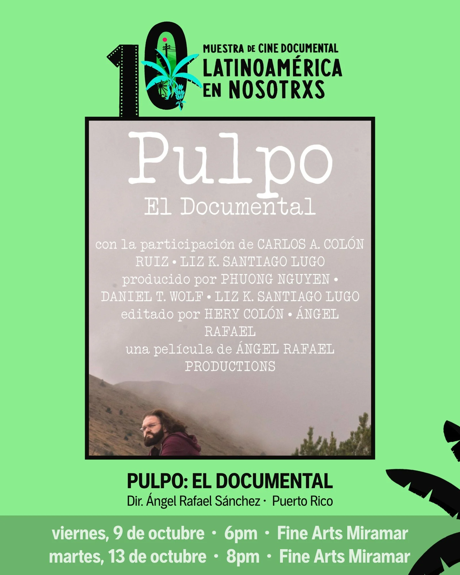 🎬 Pulpo: El documental en la 10ma. Muestra 

Pulpo: El Documental sigue la gira europea independiente de Editorial Pulpo, una casa editorial puertorrique&ntilde;a comprometida con llevar la literatura de Puerto Rico m&aacute;s all&aacute; de la isla