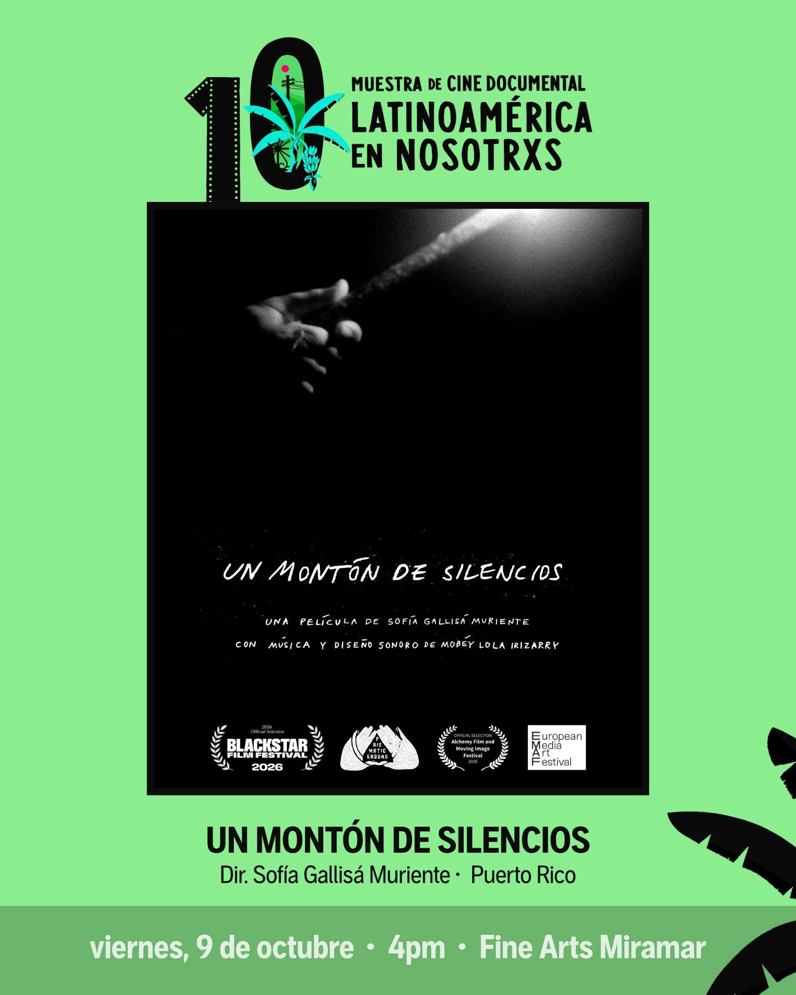 🎬 Un Mont&oacute;n de Silencios (A Bundle of Silences) en la 10ma. Muestra 

Un documental experimental que gira en torno al asalto de &Aacute;guila Blanca de 1983, cuando el grupo revolucionario independentista puertorrique&ntilde;o Los Macheteros 