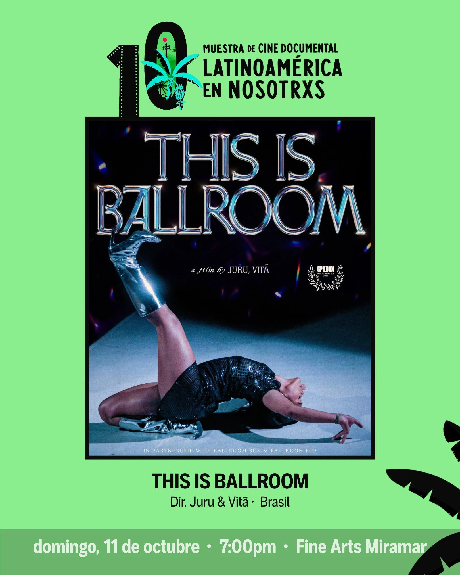 🎬 Brasil en la 10ma. Muestra: This is Ballroom 

En la ciudad de R&iacute;o de Janeiro y sus alrededores, j&oacute;venes LGBTQ+ racializados recrean la cultura Ballroom bajo sus propias reglas. Un retrato de los dramas, las actuaciones de voguing y 