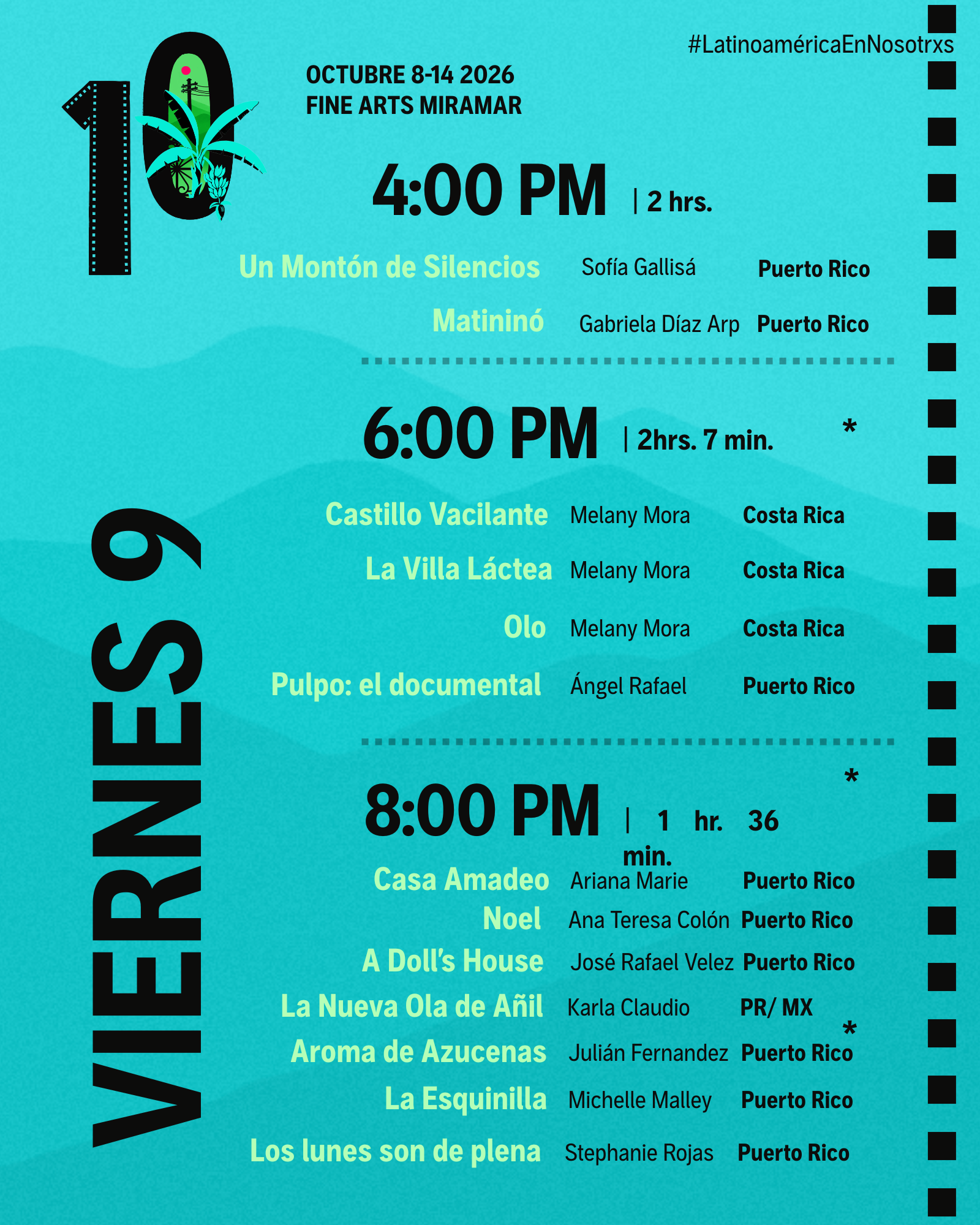 Viernes en la 10ma. Muestra 