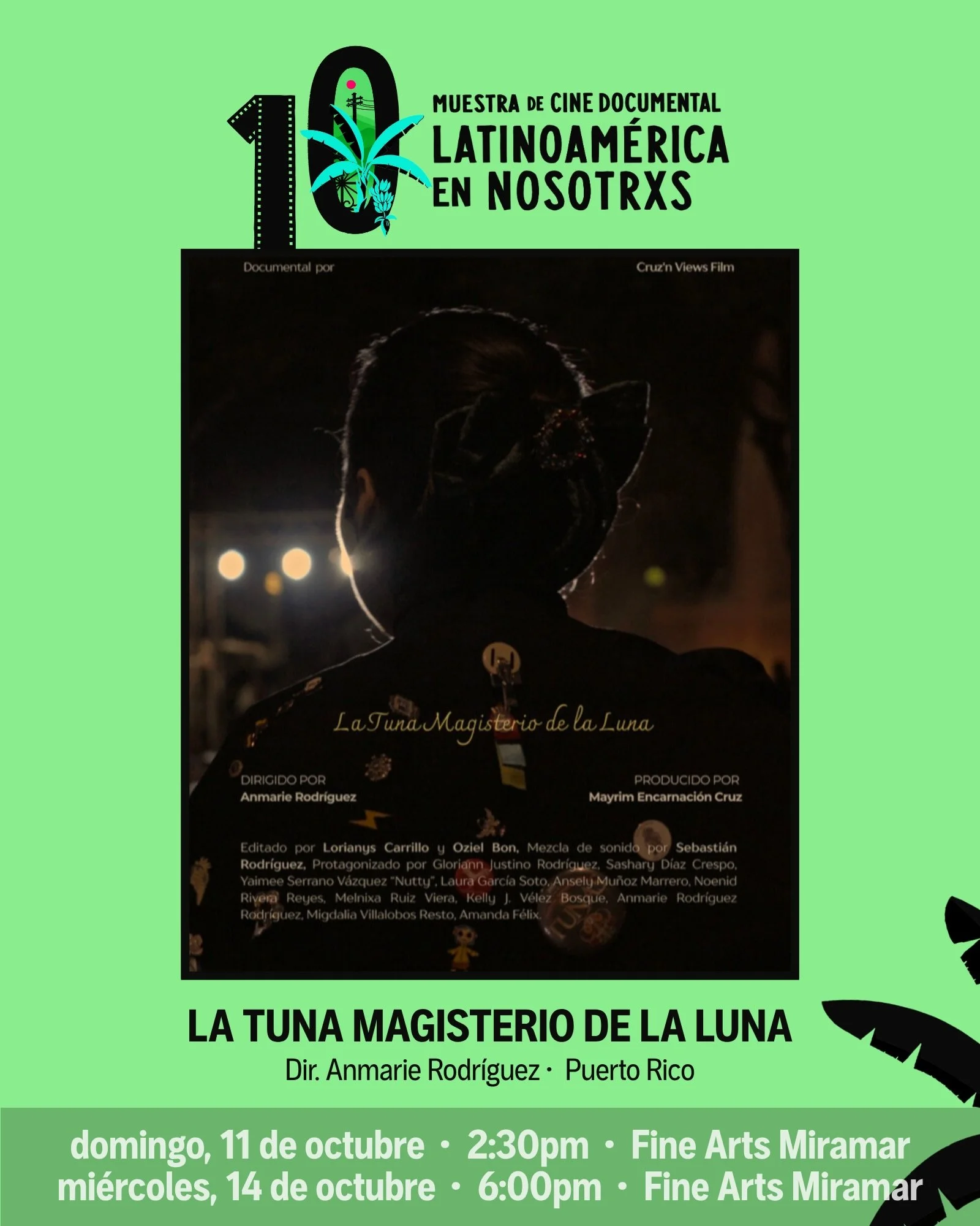 &iexcl;Cortos estudiantiles en la 10ma. Muestra! 📚🎬
 
🎬 Tuna magisterio de la Luna 

Documental que narra la creaci&oacute;n de la tuna femenina Tuna Magisterio. 

Te esperamos en la 10.&ordf; Muestra de Cine Documental Latinoam&eacute;rica en Nos