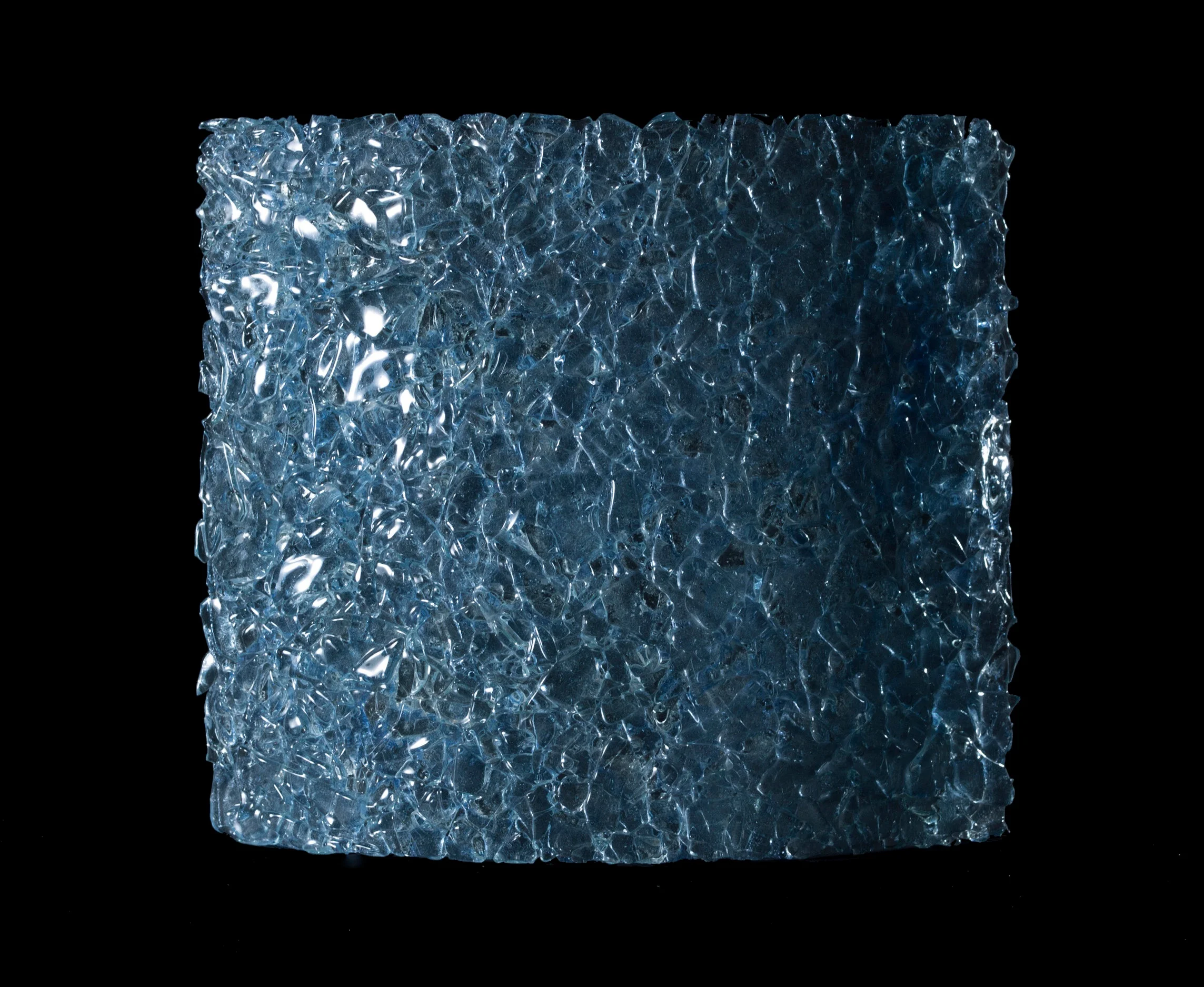 Blue textured lamp shade