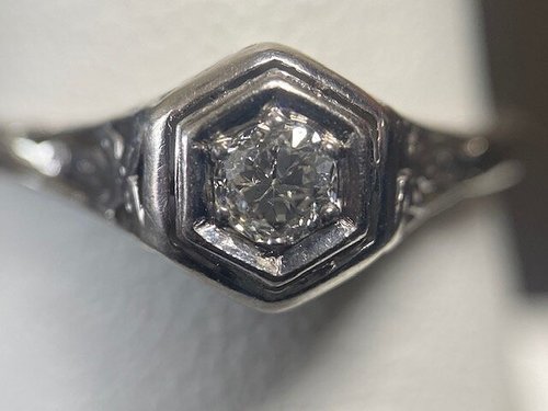 Original Transitional Cut Diamond Ring