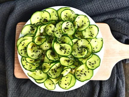 Zucchini Salad with Sesame Ginger Dressing | The Tish Kitchen | Food & Lifestyle Blogger