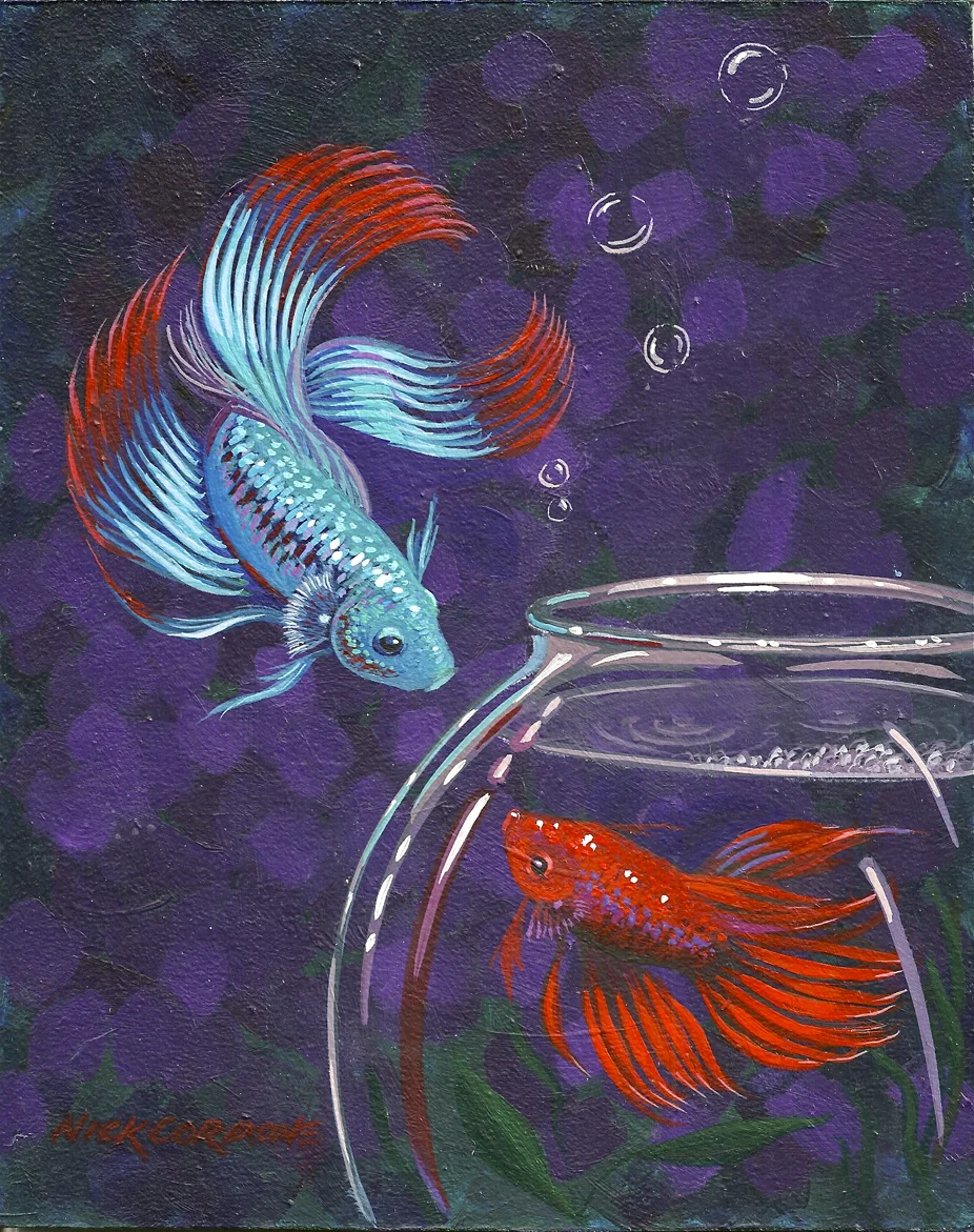 Love stinks. 11"x14". Acrylic