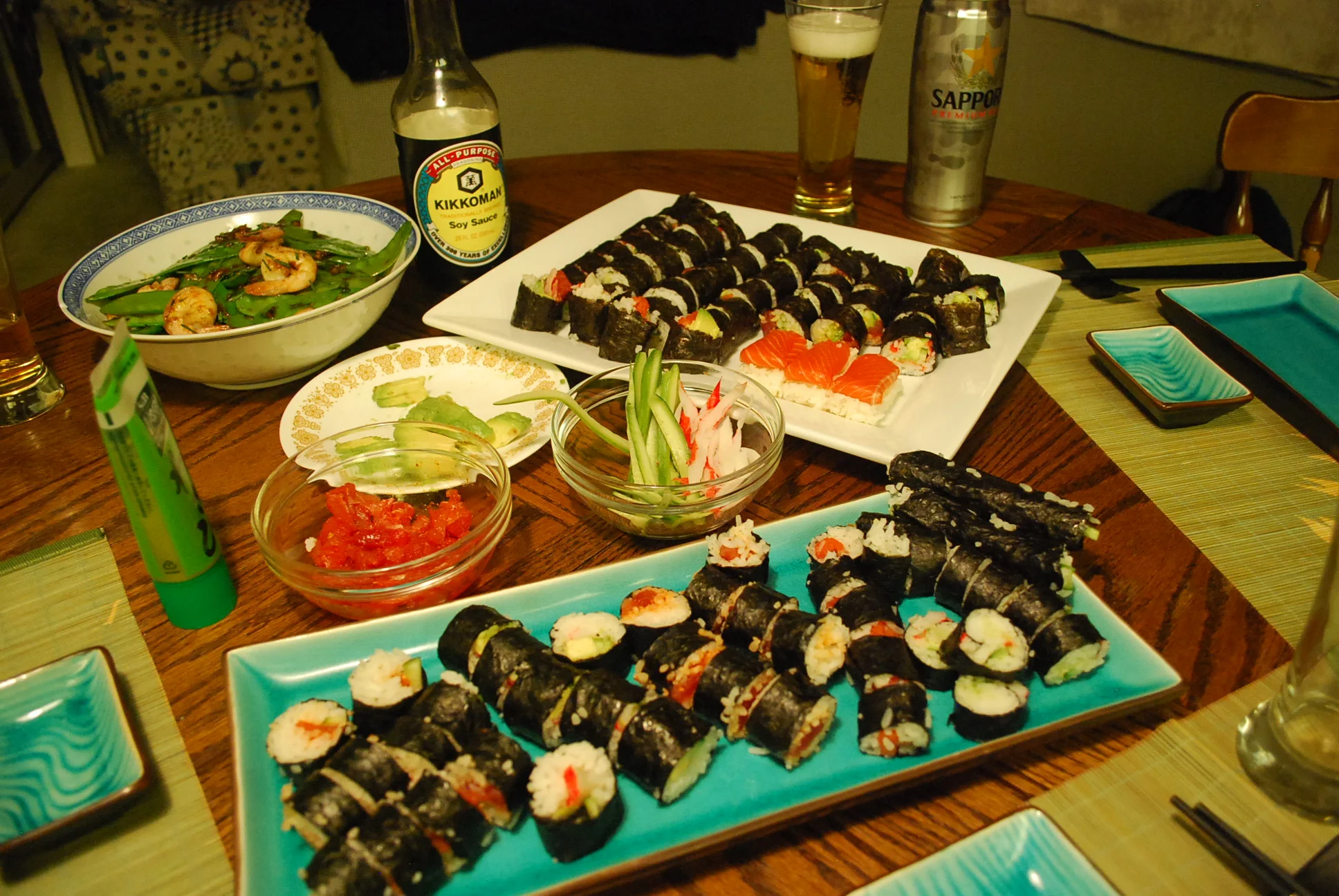 Japanese Grand Prix 2016 - Sushi! and Shrimp & Snap Pea Stir fry