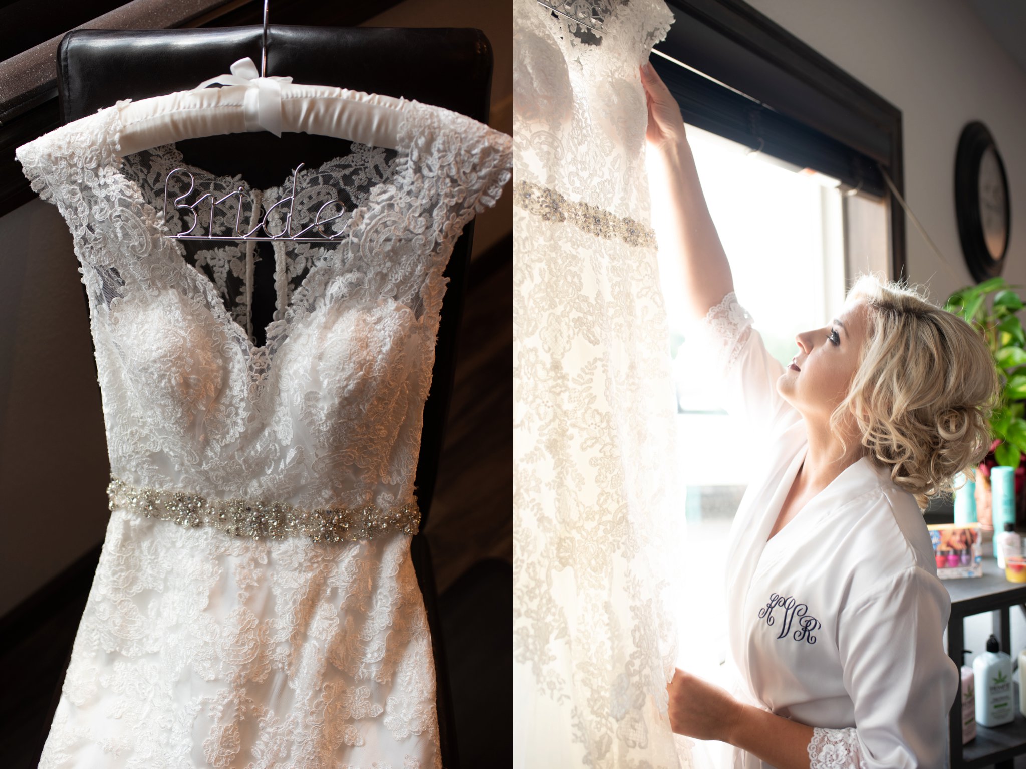 trumpet silhouette full lace wedding dress with v neck