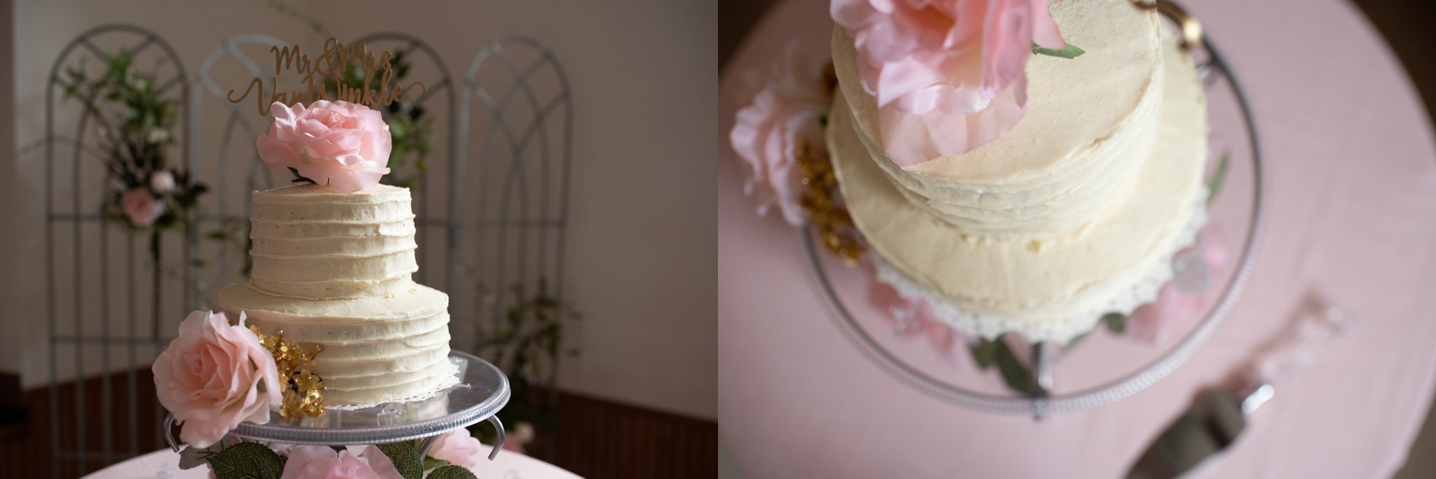 textured buttercream cutting cake