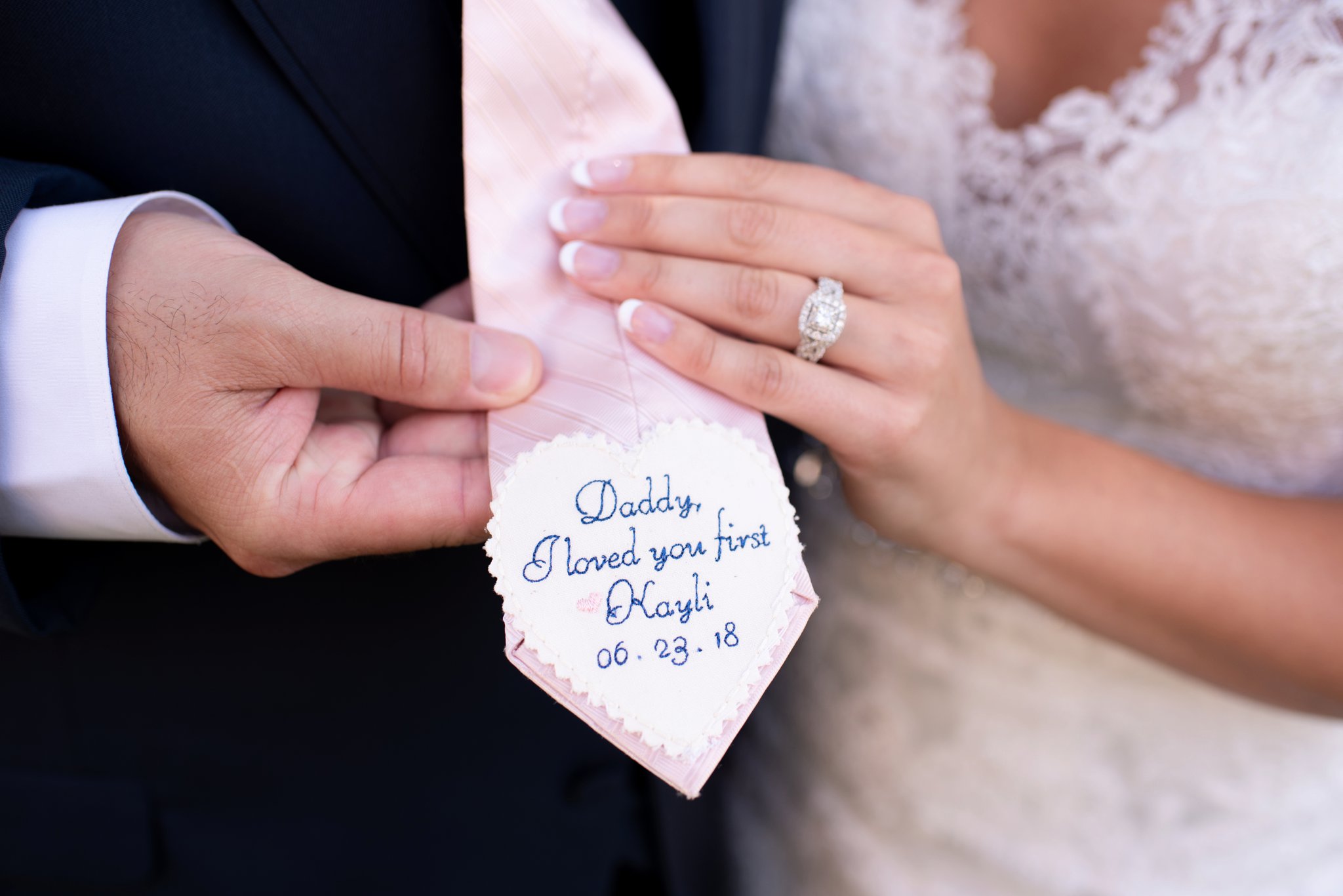 I loved you first dad’s tie patch from daughter bride