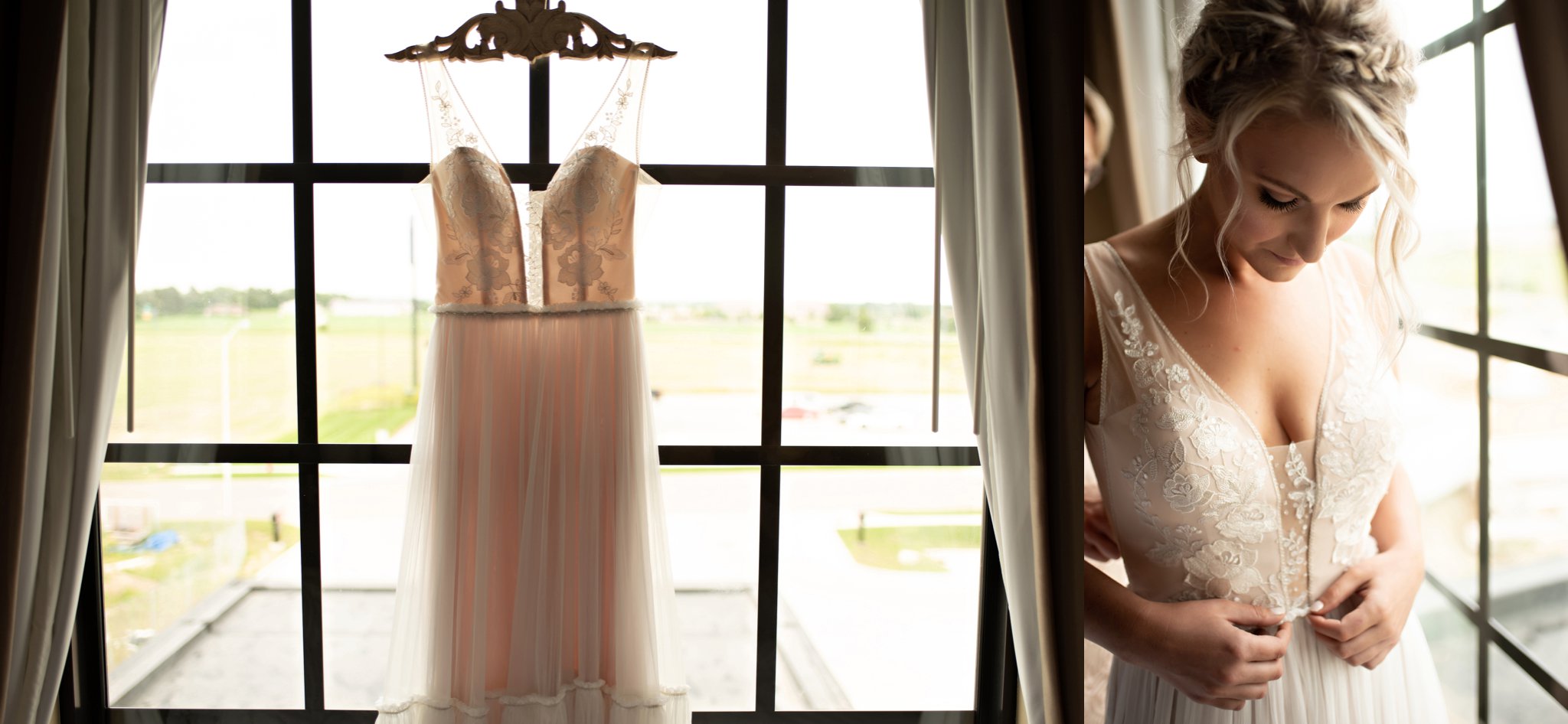 lace vneck bridal gown