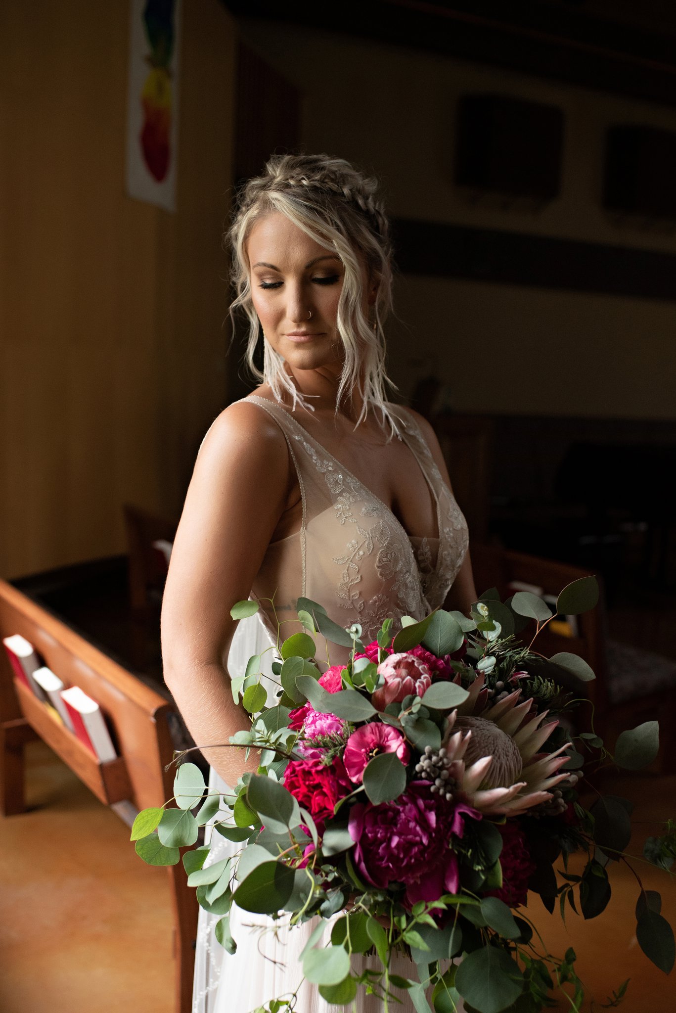 boho chic bride portraits