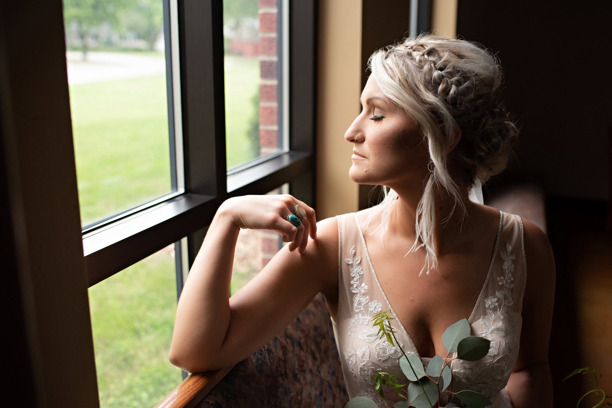 boho braid in loose updo