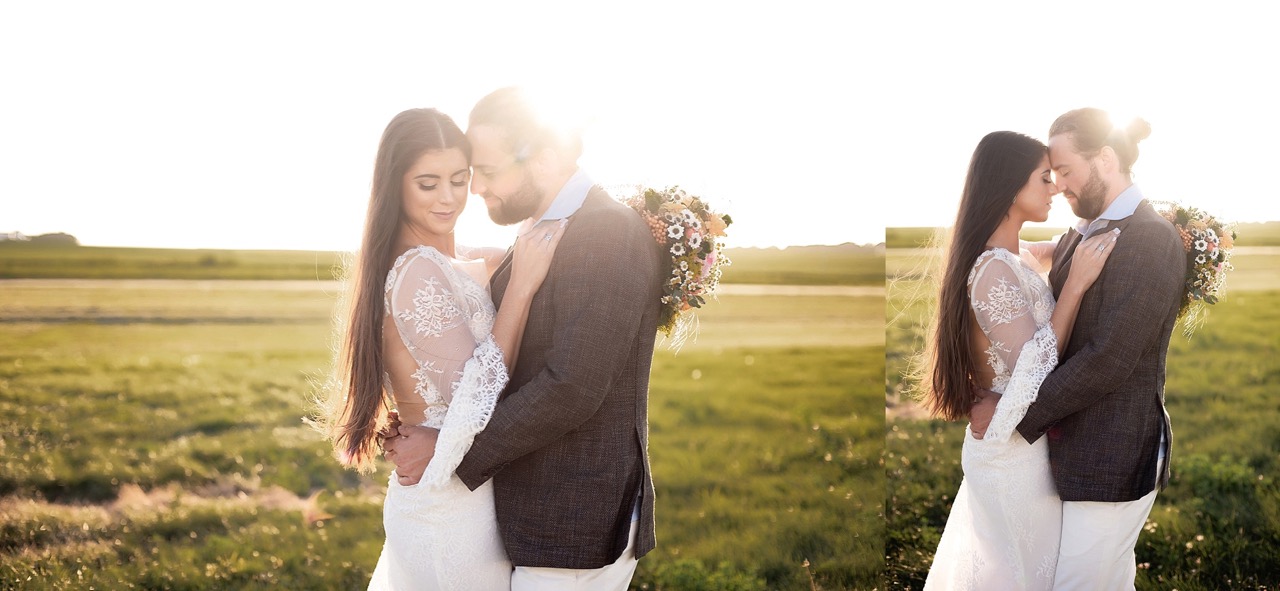 modern 70s inspired wedding shoot