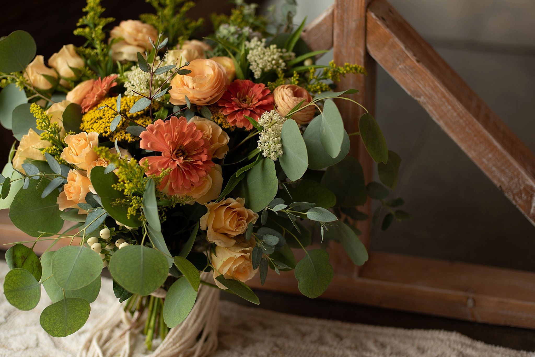 marigold orange and green vintage wedding palette