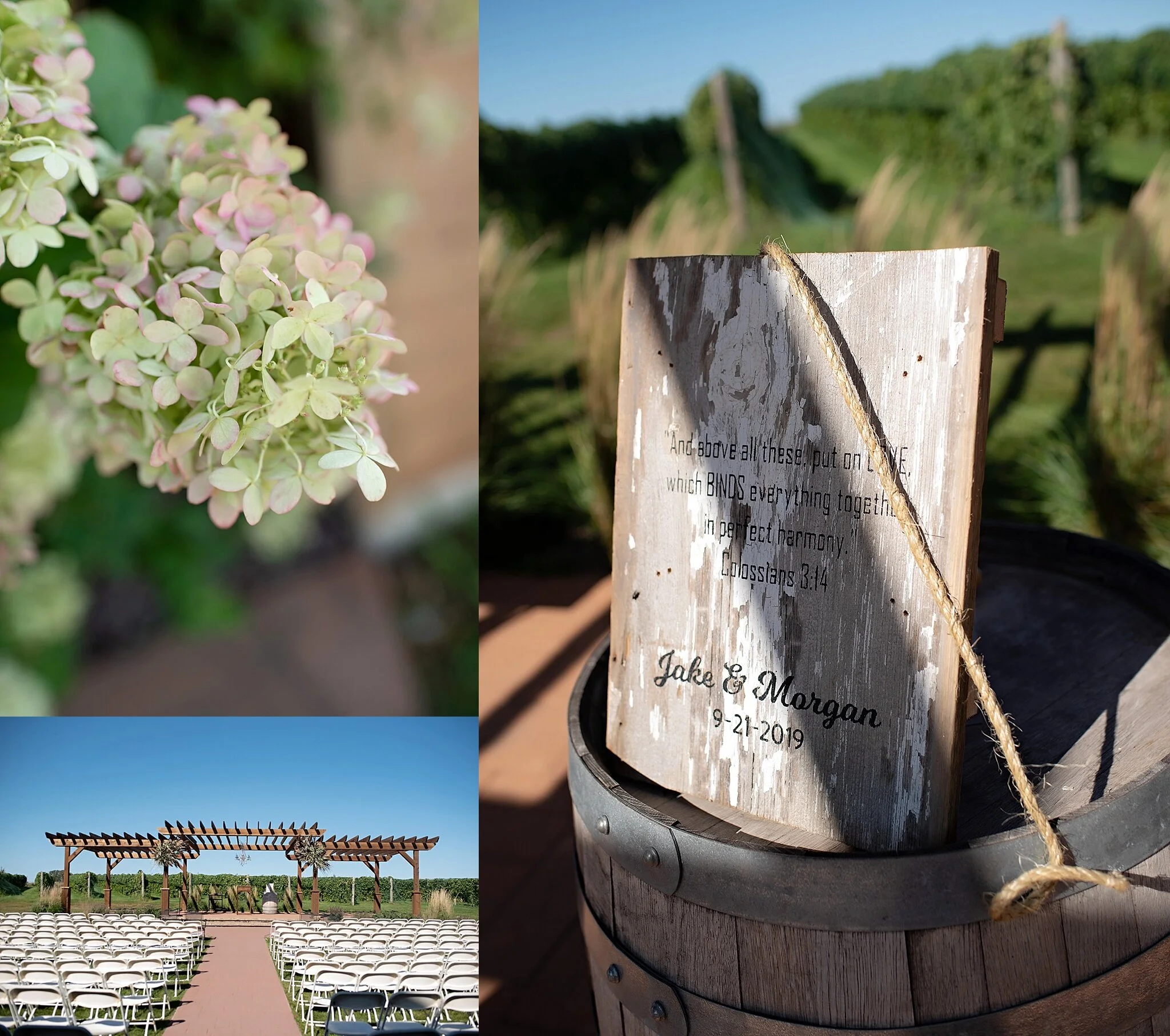 calico skies vineyard and winery wedding inwood iowa