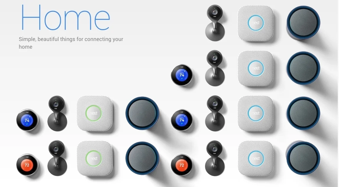 Product styling of Nest home product for Google