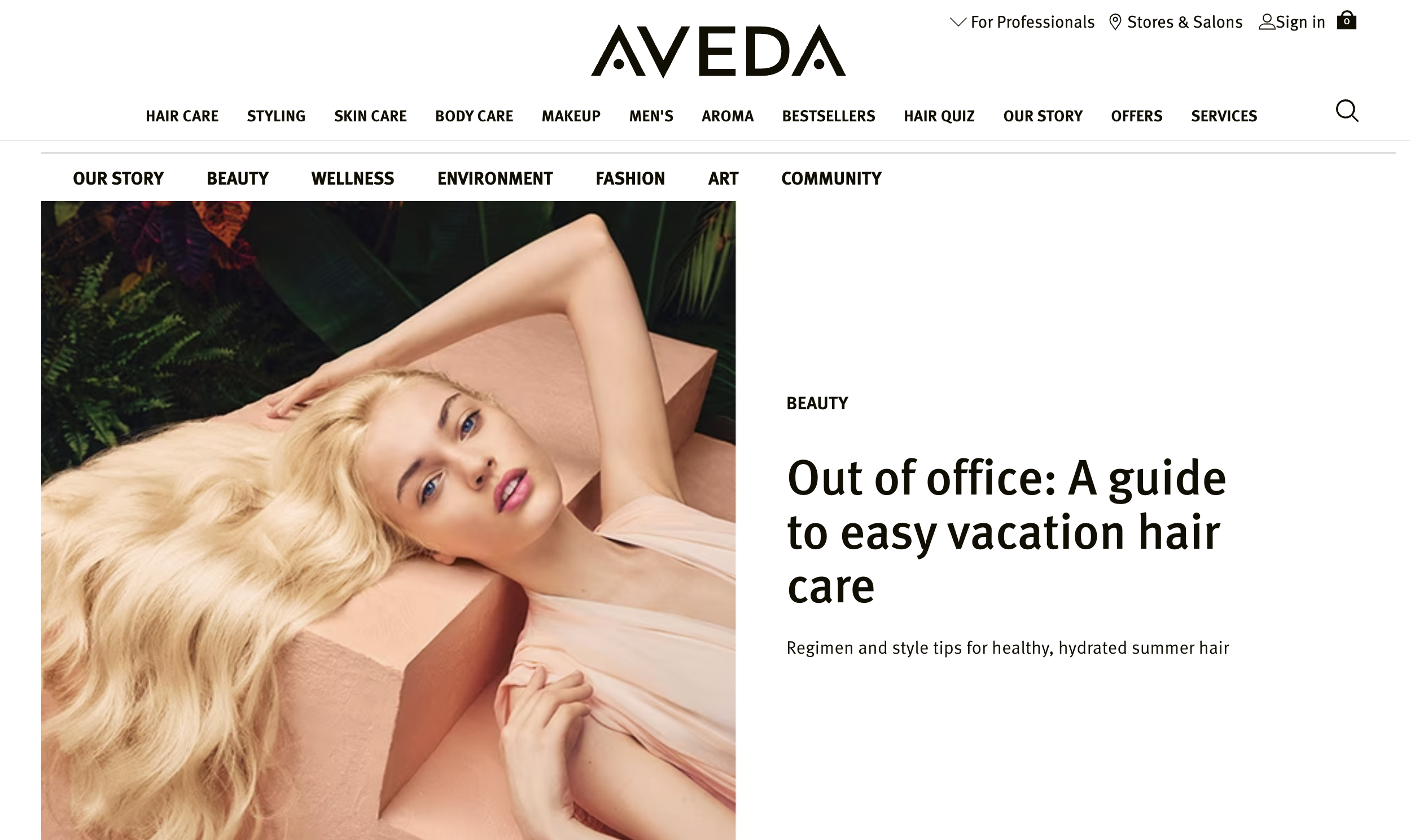 Aveda: Summer Hair Hydration Tips