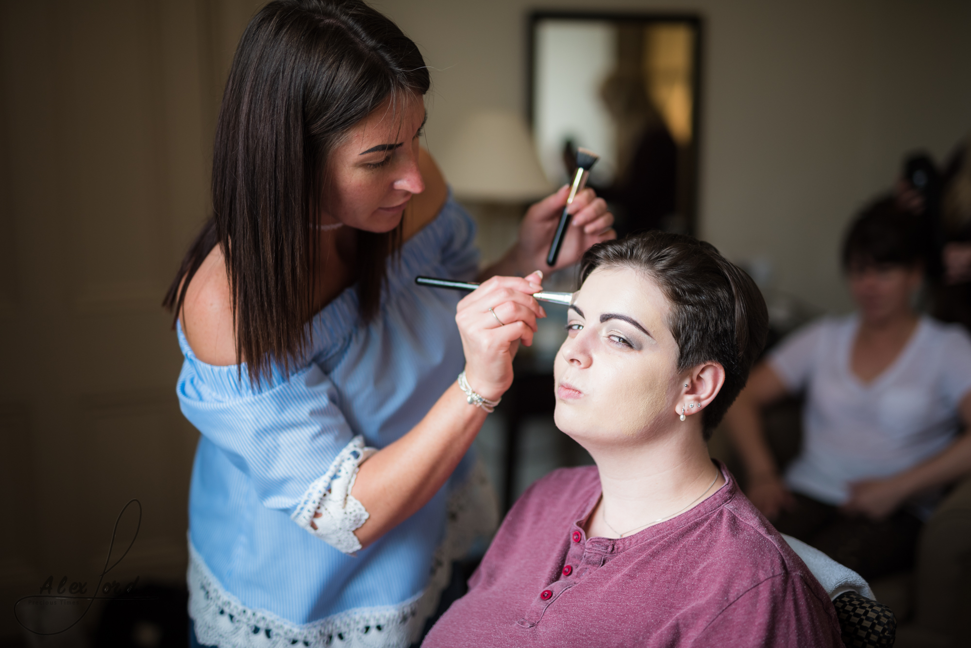 shropshire wedding photography make up shot